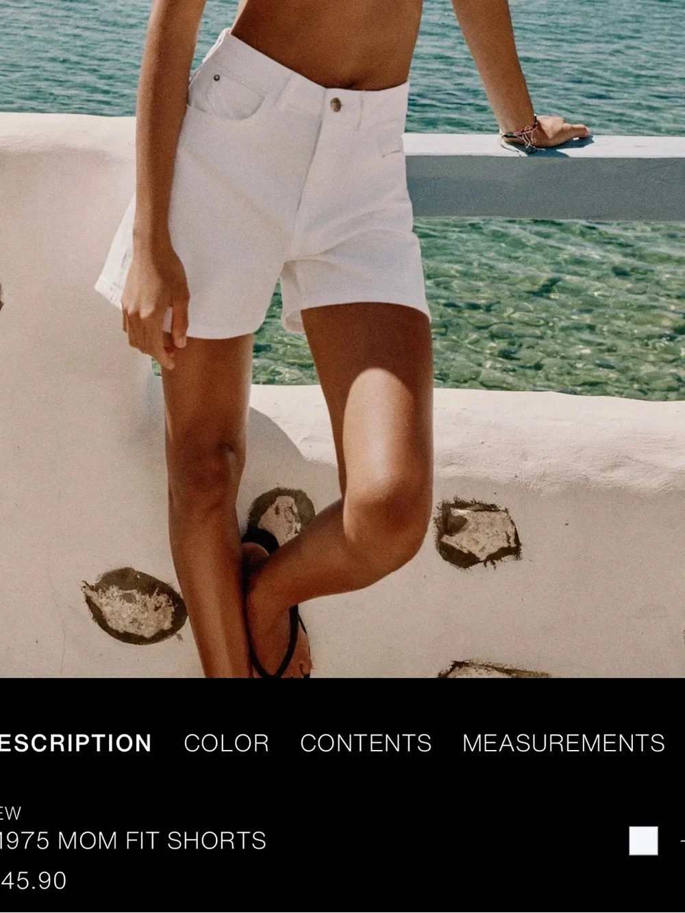 Zara White Denim MOM SHORT